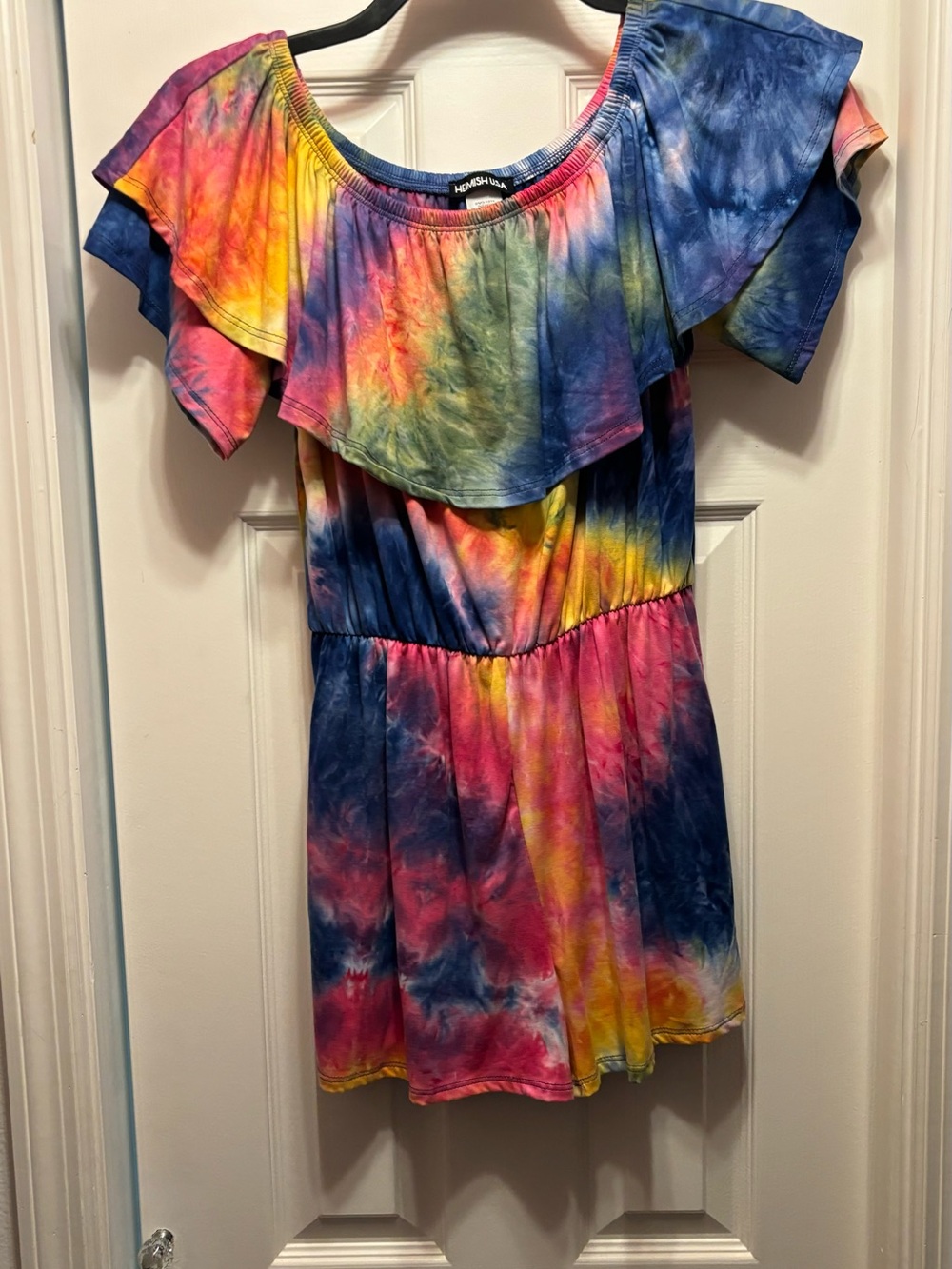 Tie dye Romper - off the shoulder - size medium
